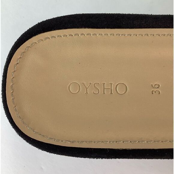 OYSHO CissCross Strap Platform Black Leather Summer Costal Sandals Sz 36/US 6 - Picture 10 of 10